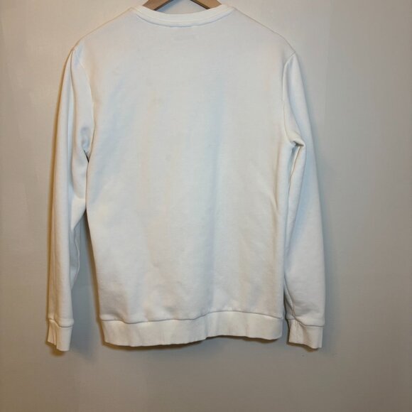 Calvin Klein White Athleisure Unisex Sweatshirt Crewneck Soft Pullover Medium - Picture 2 of 5